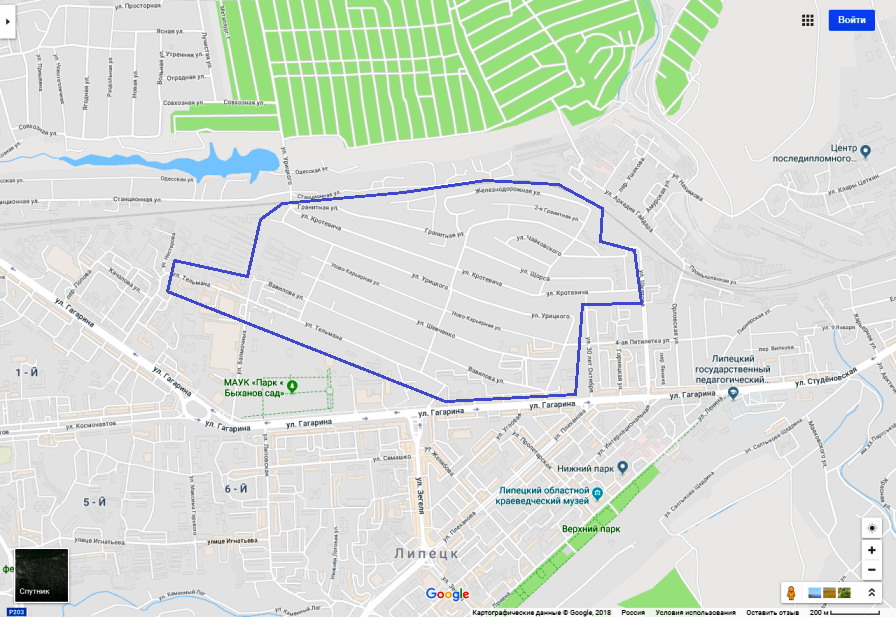 Быханов сад карта